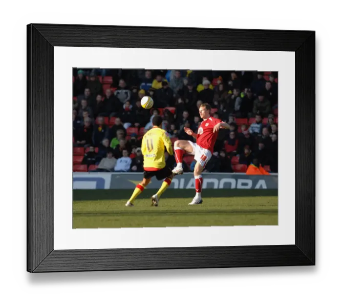 Framed Print : Bristol City First Team: Season 08-09: Watford V Bristol City