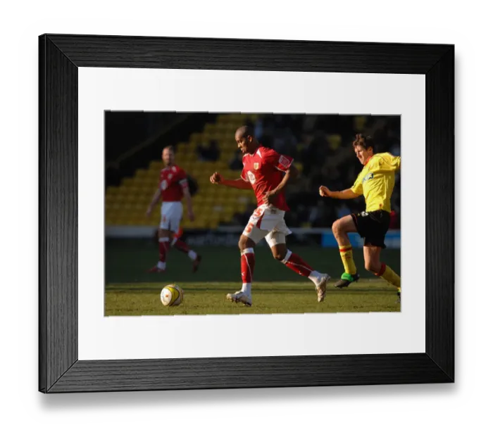 Framed Print : Bristol City vs. Watford: A Football Rivalry from the 08-09 Season Framed Print : Bristol City vs. Watford: A Football Rivalry from the 08-09 Season