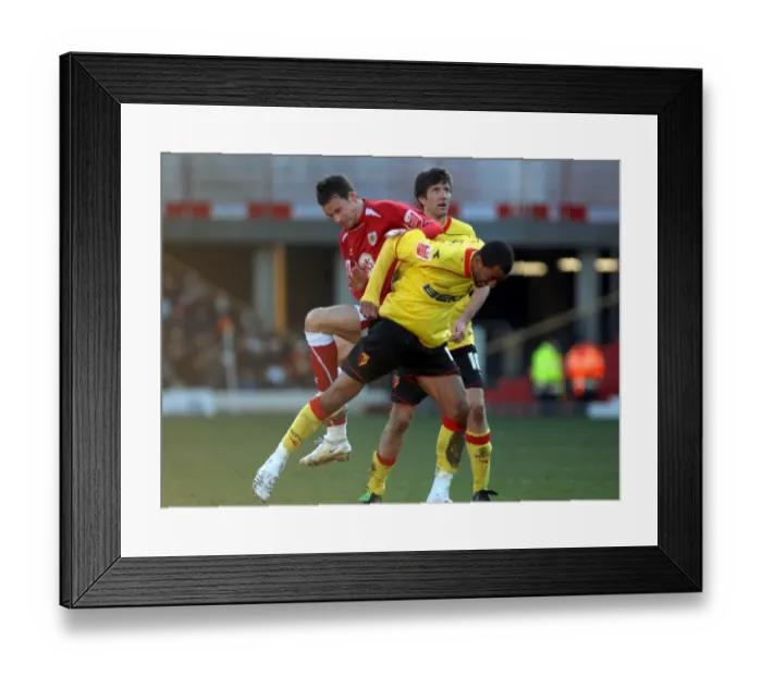 Framed Print : Watford vs. Bristol City: A Football Rivalry - Season 08-09 Framed Print : Watford vs. Bristol City: A Football Rivalry - Season 08-09