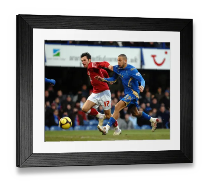 Framed Print : Ivan Sproule's Thrilling Escape: Dashing Past Nadir Belhadj in FA Cup Action (Portsmouth vs. Bristol City) Framed Print : Ivan Sproule's Thrilling Escape: Dashing Past Nadir Belhadj in FA Cup Action (Portsmouth vs. Bristol City)