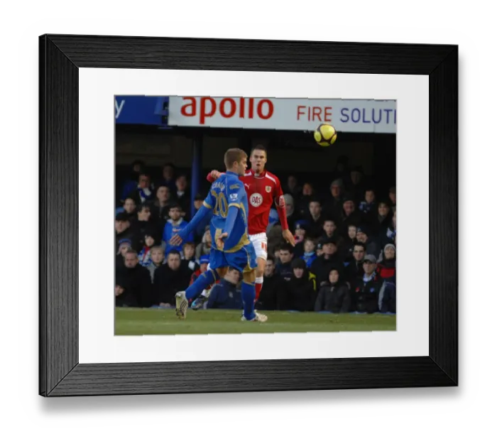 Framed Print : Peter Styvar crosses the ball in to the box