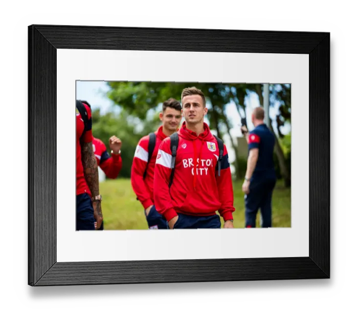 Framed Print : Bristol City's Joe Bryan in Pre-season Action against Guernsey FC, 2017 Framed Print : Bristol City's Joe Bryan in Pre-season Action against Guernsey FC, 2017