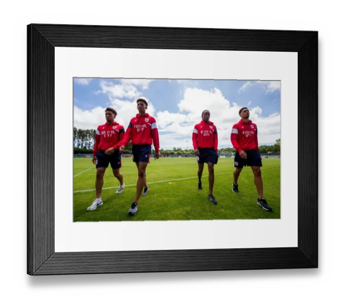Framed Print : Bristol City FC: Freddie Hinds, Lloyd Kelly, Shawn McCoulsky, and Zak Vyner in Pre-season Friendly Against Guernsey FC, 2017 Framed Print : Bristol City FC: Freddie Hinds, Lloyd Kelly, Shawn McCoulsky, and Zak Vyner in Pre-season Friendly Against Guernsey FC, 2017