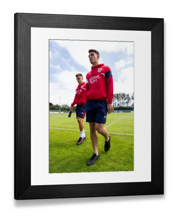 Framed Print : Bristol City FC: Max O'Leary and Jamie Paterson in Pre-season Action against Guernsey FC, 2017