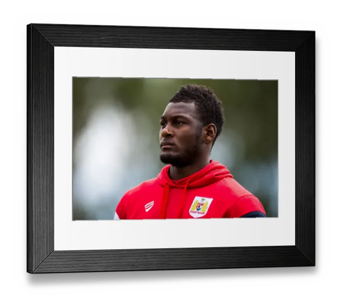 Framed Print : Aaron Pierre in Pre-season Action: Guernsey FC vs. Bristol City, 2017 Framed Print : Aaron Pierre in Pre-season Action: Guernsey FC vs. Bristol City, 2017