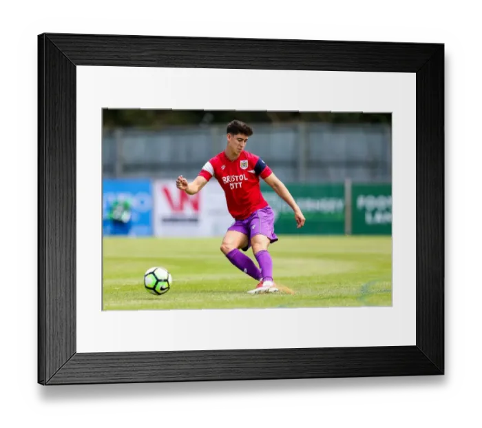 Framed Print : Bristol City FC: Callum O'Dowda Warming Up Ahead of Guernsey Friendly