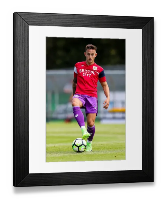 Framed Print : Bristol City's Josh Brownhill Gears Up for Guernsey Pre-Season Friendly Framed Print : Bristol City's Josh Brownhill Gears Up for Guernsey Pre-Season Friendly