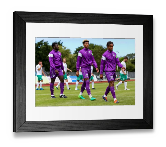 Framed Print : Bristol City FC: Bobby Reid, Lloyd Kelly, and Aaron Pierre in Pre-season Action against Guernsey FC (09-07-17) Framed Print : Bristol City FC: Bobby Reid, Lloyd Kelly, and Aaron Pierre in Pre-season Action against Guernsey FC (09-07-17)