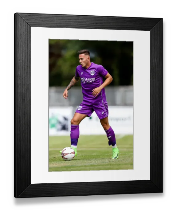 Framed Print : Josh Brownhill in Pre-season Action: Guernsey FC vs. Bristol City, 2017
