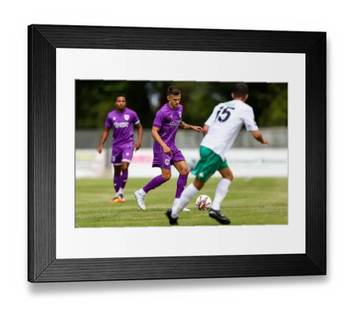 Framed Print : Jamie Paterson in Pre-season Action: Guernsey FC vs. Bristol City, 2017 Framed Print : Jamie Paterson in Pre-season Action: Guernsey FC vs. Bristol City, 2017