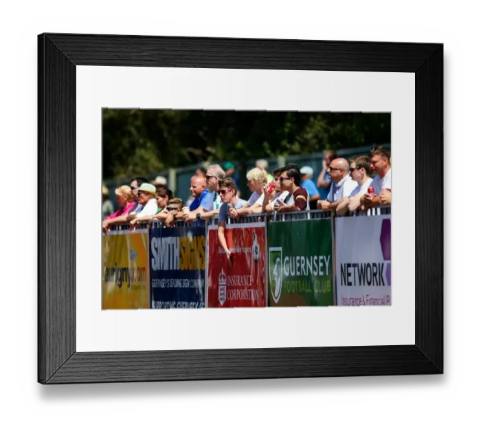 Framed Print : Bristol City FC Fans Watch Pre-season Friendly Against Guernsey FC, 2017