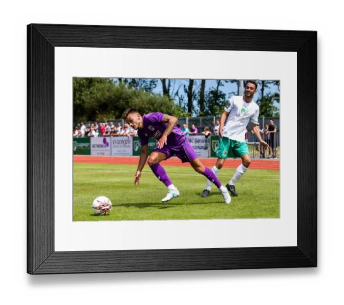 Framed Print : Jamie Paterson in Pre-season Form: Guernsey FC vs. Bristol City, 2017 Framed Print : Jamie Paterson in Pre-season Form: Guernsey FC vs. Bristol City, 2017