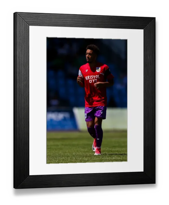 Framed Print : Bristol City's Freddie Hinds in Action against Guernsey FC, Pre-season Friendly, 2017 Framed Print : Bristol City's Freddie Hinds in Action against Guernsey FC, Pre-season Friendly, 2017