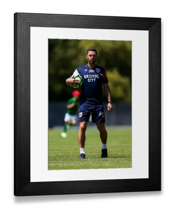 Framed Print : Bristol City FC: Jamie McAllister Kicks Off Pre-season Training with Guernsey FC Framed Print : Bristol City FC: Jamie McAllister Kicks Off Pre-season Training with Guernsey FC