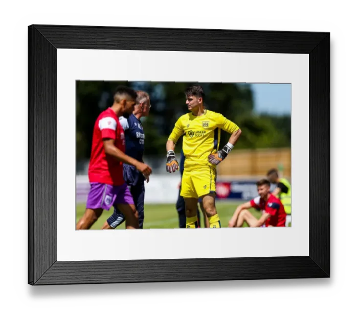 Framed Print : Bristol City's Max O'Leary in Action during Pre-season Friendly against Guernsey FC