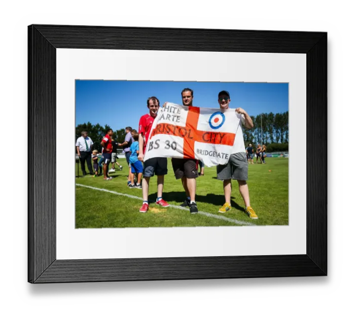Framed Print : Bristol City FC in Pre-Season Friendly Action against Guernsey FC, July 2017
