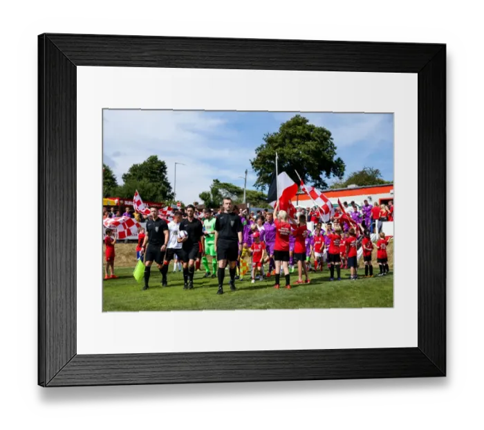 Framed Print : Bristol Manor Farm vs. Bristol City - Pre-season Friendly (09 / 07 / 2017) - The Teams Make Their Way Out