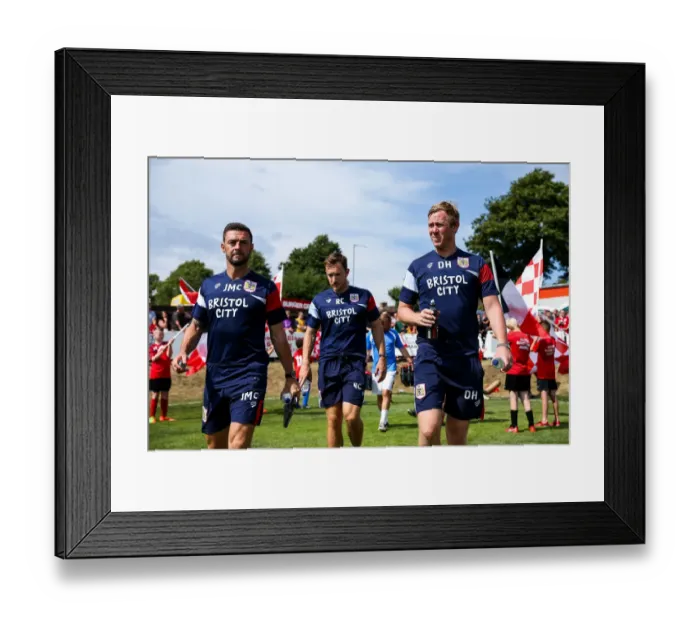 Framed Print : Bristol City Co-Assistants Jamie McAllister and Dean Holden Exit The Creek - Pre-season Friendly: Bristol Manor Farm vs Bristol City (2017) Framed Print : Bristol City Co-Assistants Jamie McAllister and Dean Holden Exit The Creek - Pre-season Friendly: Bristol Manor Farm vs Bristol City (2017)