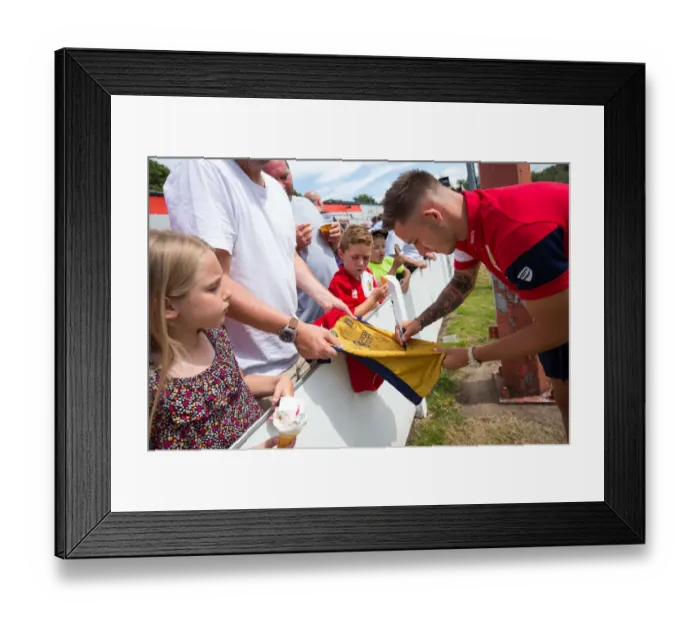 Framed Print : Josh Brownhill of Bristol City Greets Fans at The Creek: Pre-season Friendly vs. Bristol Manor Farm (2017) Framed Print : Josh Brownhill of Bristol City Greets Fans at The Creek: Pre-season Friendly vs. Bristol Manor Farm (2017)