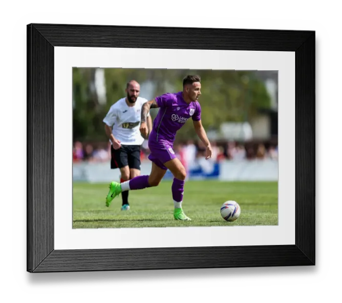 Framed Print : Bristol City's Josh Brownhill in Action during Pre-season Friendly against Bristol Manor Farm, 2017