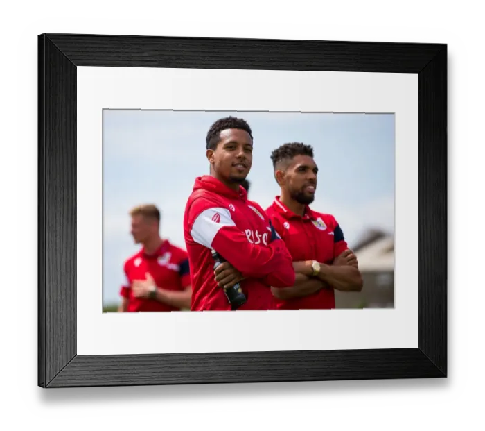 Framed Print : Bristol City Players Scott Golbourne and Korey Smith Watch Pre-season Match vs. Bristol Manor Farm, 2017 Framed Print : Bristol City Players Scott Golbourne and Korey Smith Watch Pre-season Match vs. Bristol Manor Farm, 2017