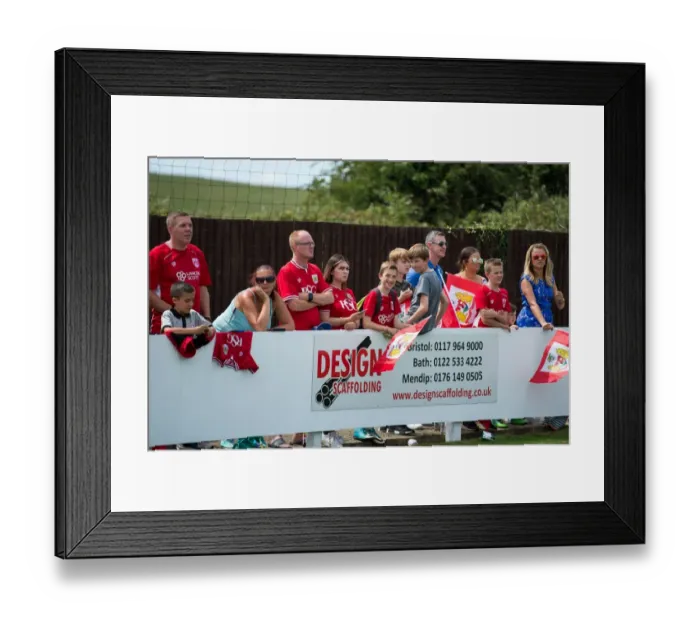 Framed Print : Bristol City fans - Rogan / JMP - 09 / 07 / 2017 - The Creek - Bristol, England - Bristol Manor Farm v Bristol City