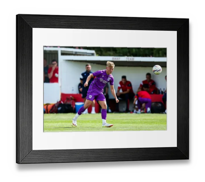 Framed Print : Bristol City's Jake Andrews Shines in Pre-season Friendly Against Bristol Manor Farm