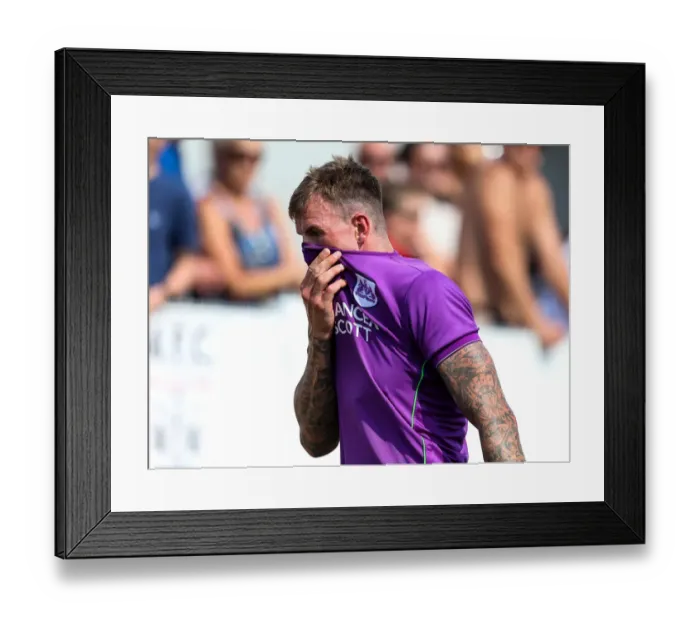 Framed Print : Aden Flint's Arrival: Half-Time Substitution at The Creek - Bristol Manor Farm vs. Bristol City (Pre-season Friendly, 2017) Framed Print : Aden Flint's Arrival: Half-Time Substitution at The Creek - Bristol Manor Farm vs. Bristol City (Pre-season Friendly, 2017)