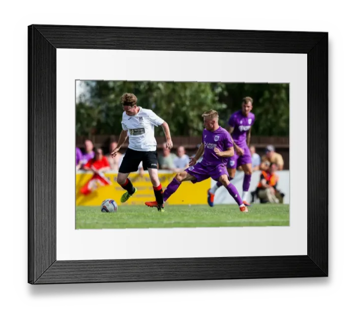 Framed Print : Joe Morrell Challenges in Pre-season Friendly: Bristol Manor Farm vs. Bristol City - The Creek, Bristol, England - 09 / 07 / 2017