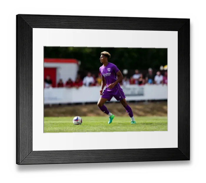 Framed Print : Bristol City's Lloyd Kelly in Action against Bristol Manor Farm, Pre-season Friendly 2017