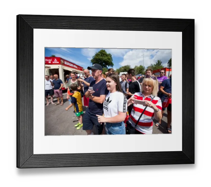 Framed Print : Bristol City FC Fans Cheering at Pre-season Friendly against Bristol Manor Farm (09 / 07 / 2017) Framed Print : Bristol City FC Fans Cheering at Pre-season Friendly against Bristol Manor Farm (09 / 07 / 2017)