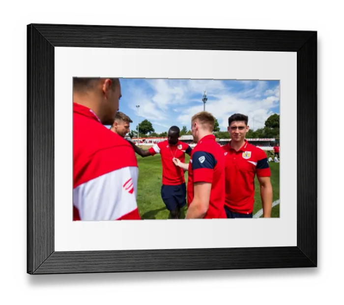 Framed Print : Bristol City's New Signing Famara Diedhiou Observes Pre-season Match against Bristol Manor Farm