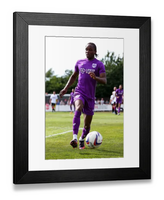 Framed Print : Shawn McCoulsky in Action: Bristol City's Pre-season Friendly vs. Bristol Manor Farm at The Creek, 2017