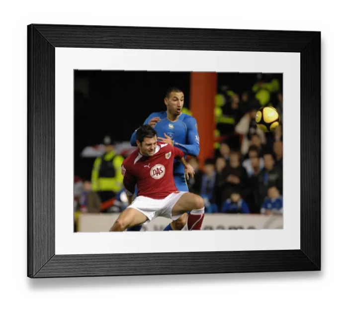 Framed Print : Bristol City vs Portsmouth Rivalry: A Season 08-09 Showdown