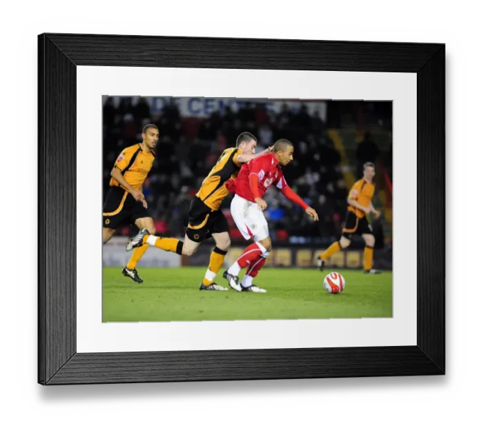 Framed Print : Bristol City vs. Wolverhampton Wanderers: Season 08-09