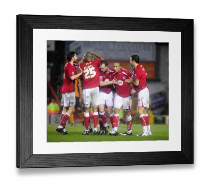 Framed Print : Bristol City vs. Wolverhampton Wanderers: A Football Rivalry Unfolds - 08-09 Season Showdown