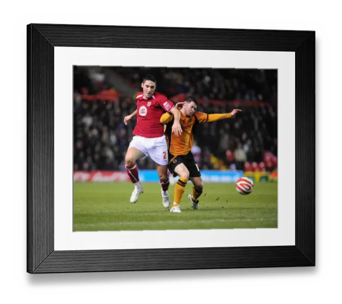Framed Print : Clash of Titans: Bristol City vs. Wolverhampton Wanderers (Season 08-09) Framed Print : Clash of Titans: Bristol City vs. Wolverhampton Wanderers (Season 08-09)
