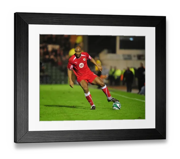 Framed Print : Dele Adebola in Action: Plymouth Argyle vs. Bristol City