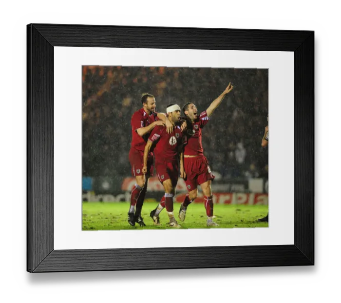 Framed Print : Liam Fontaine's Exultant Moment: Plymouth Argyle vs. Bristol City