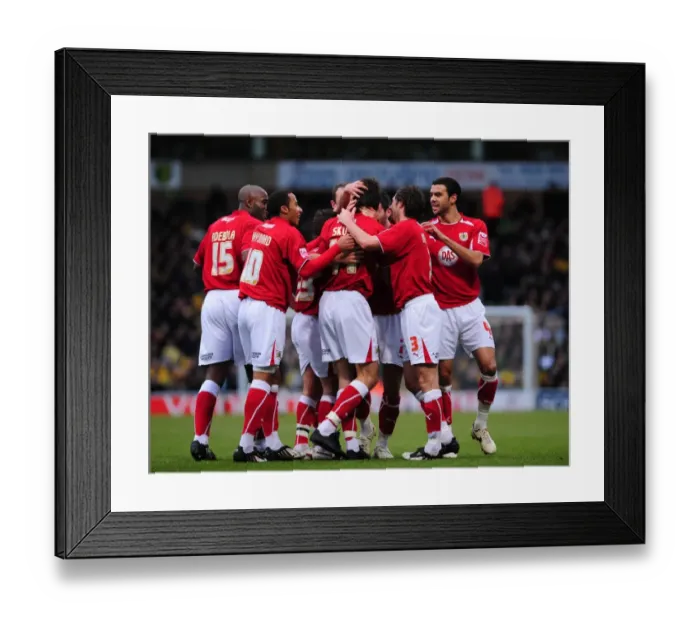 Framed Print : Bristol City vs. Norwich City: A Football Rivalry - Season 08-09 Framed Print : Bristol City vs. Norwich City: A Football Rivalry - Season 08-09