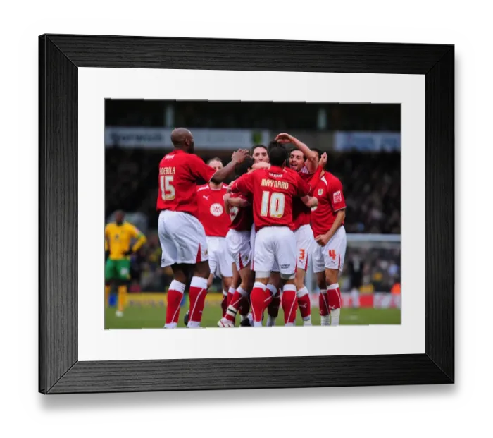 Framed Print : Bristol City vs. Norwich City: A Football Rivalry - Season 08-09 Framed Print : Bristol City vs. Norwich City: A Football Rivalry - Season 08-09