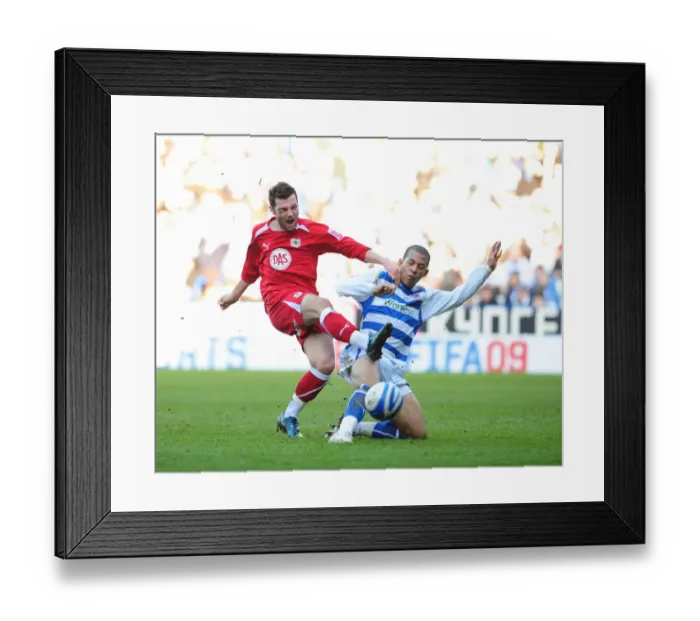 Framed Print : The Clash of the West: Reading vs. Bristol City - Football Rivalry: The Robins vs. The Royals (08-09 Season)