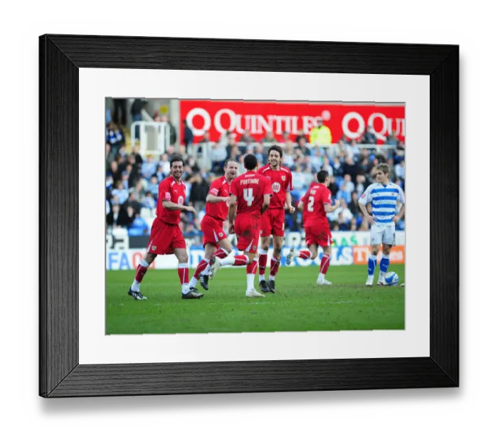 Framed Print : A Football Rivalry: Reading vs. Bristol City - Season 08-09: The Clash Between the Royals and the Robins