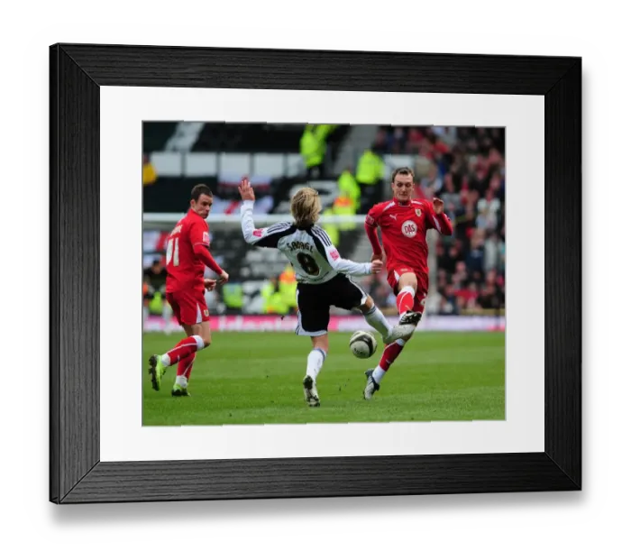 Framed Print : A Football Rivalry: Derby County vs. Bristol City - Season 08-09: The Clash Between the Rams and the Robins
