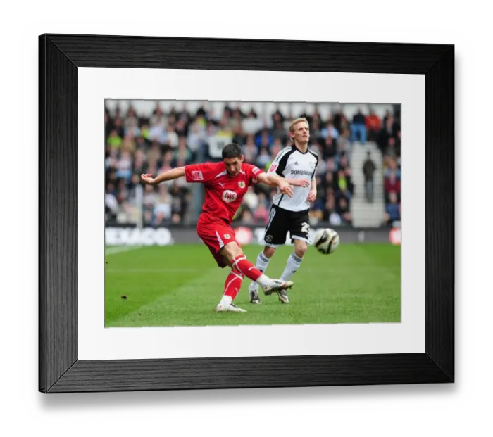 Framed Print : A Football Rivalry: Derby County vs. Bristol City - Season 08-09: The Clash Between the Rams and the Robins