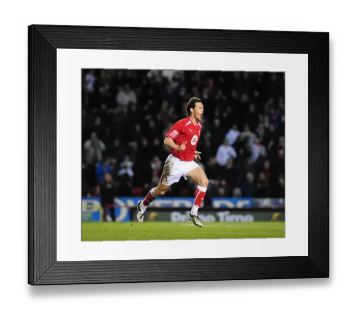 Framed Print : Jamie McAllister celebrates