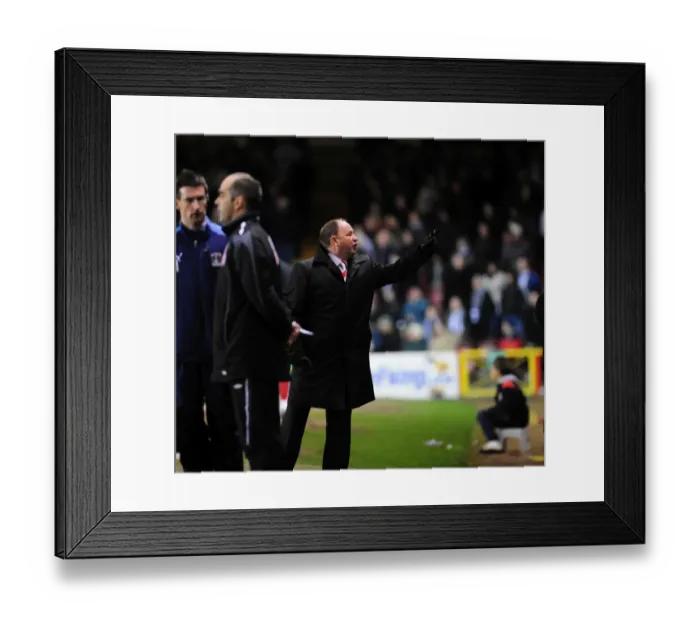 Framed Print : Gary Johnson Reacts to Ecstatic Bristol City Fans after Championship Victory over Coventry City (09 / 03 / 2010)