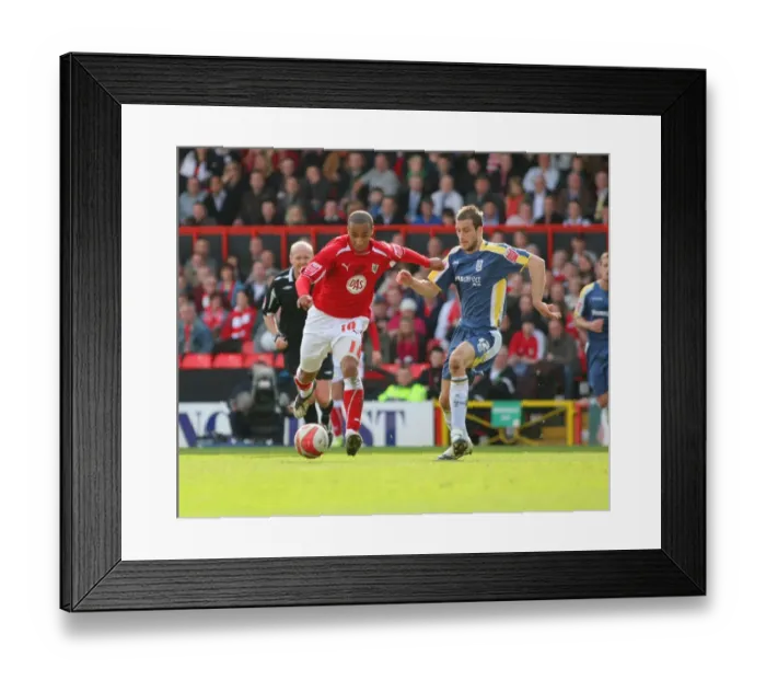 Framed Print : Bristol City vs. Cardiff City: A Clash from the 08-09 Season