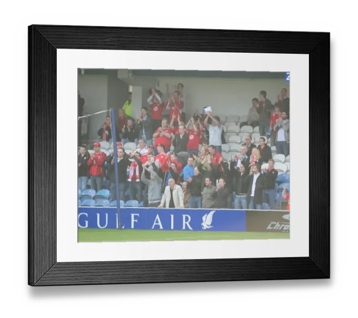 Framed Print : Battle of the Terraces: QPR vs. Bristol City - Season 08-09 Football Rivalry: A Clash between QPR and Bristol City First Teams