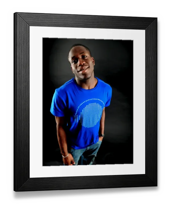 Framed Print : Bristol City Portraits: Portraits 08-09: John Akinde Framed Print : Bristol City Portraits: Portraits 08-09: John Akinde